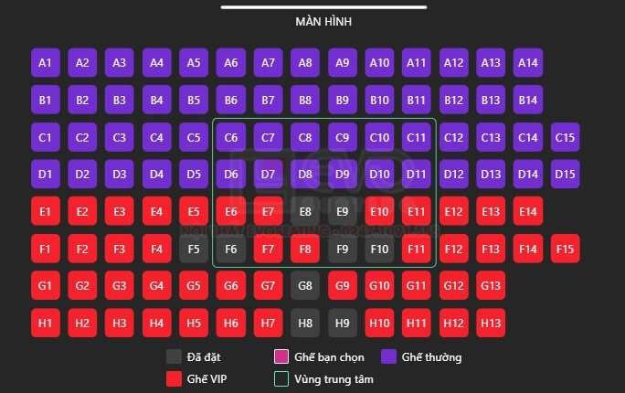 ghế trong rạp phim Beta