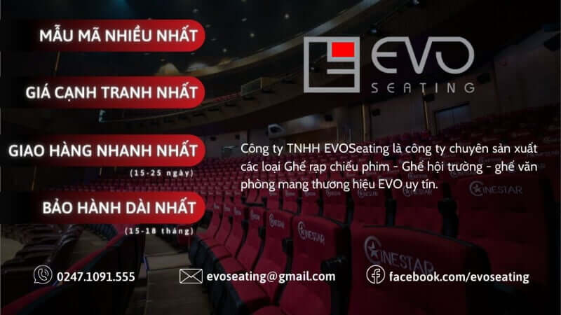 Mua ghế hội trường màu đỏ  tại EVO Seating