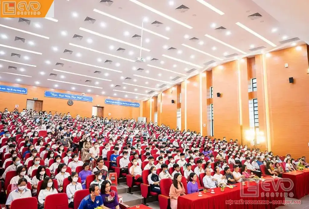 Hình ảnh thi công Dự án 520 ghế hội trường tại trường THPT Chuyên Bắc Ninh 