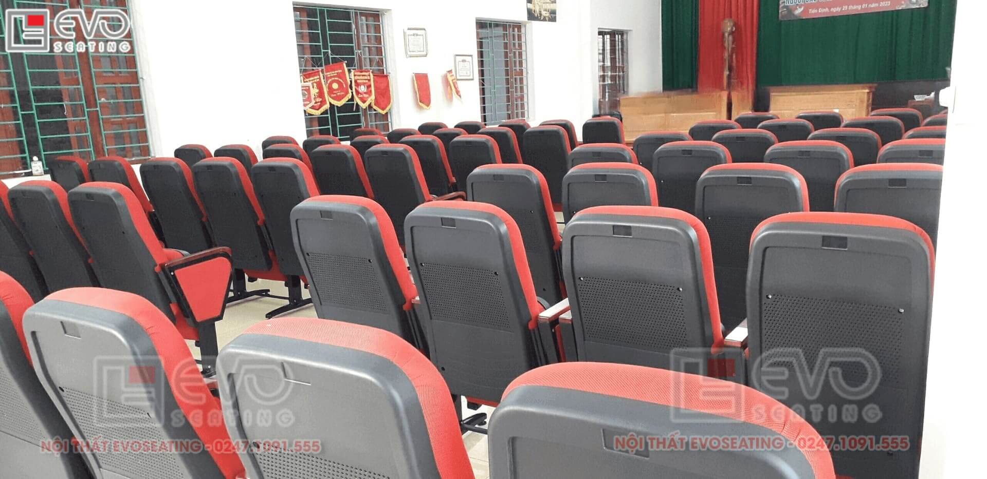 Hình ảnh Dự án ghế hội trường tại Nhà văn hóa KDC Tiền Định