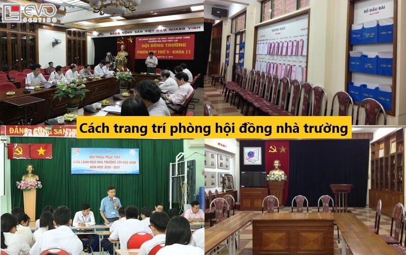Cách trang trí phòng hội đồng nhà trường 