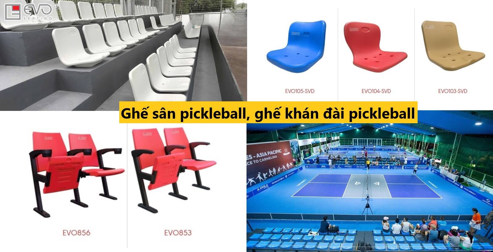 ghế khán đài pickleball