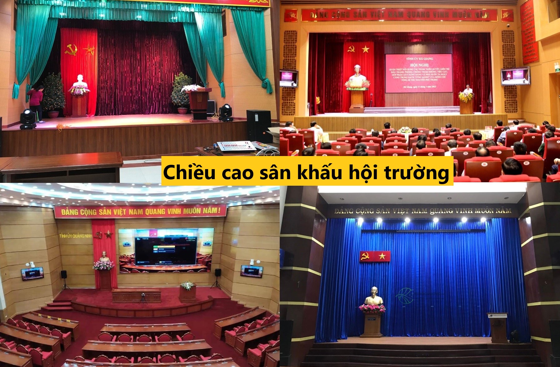 Chiều cao sân khấu hội trường