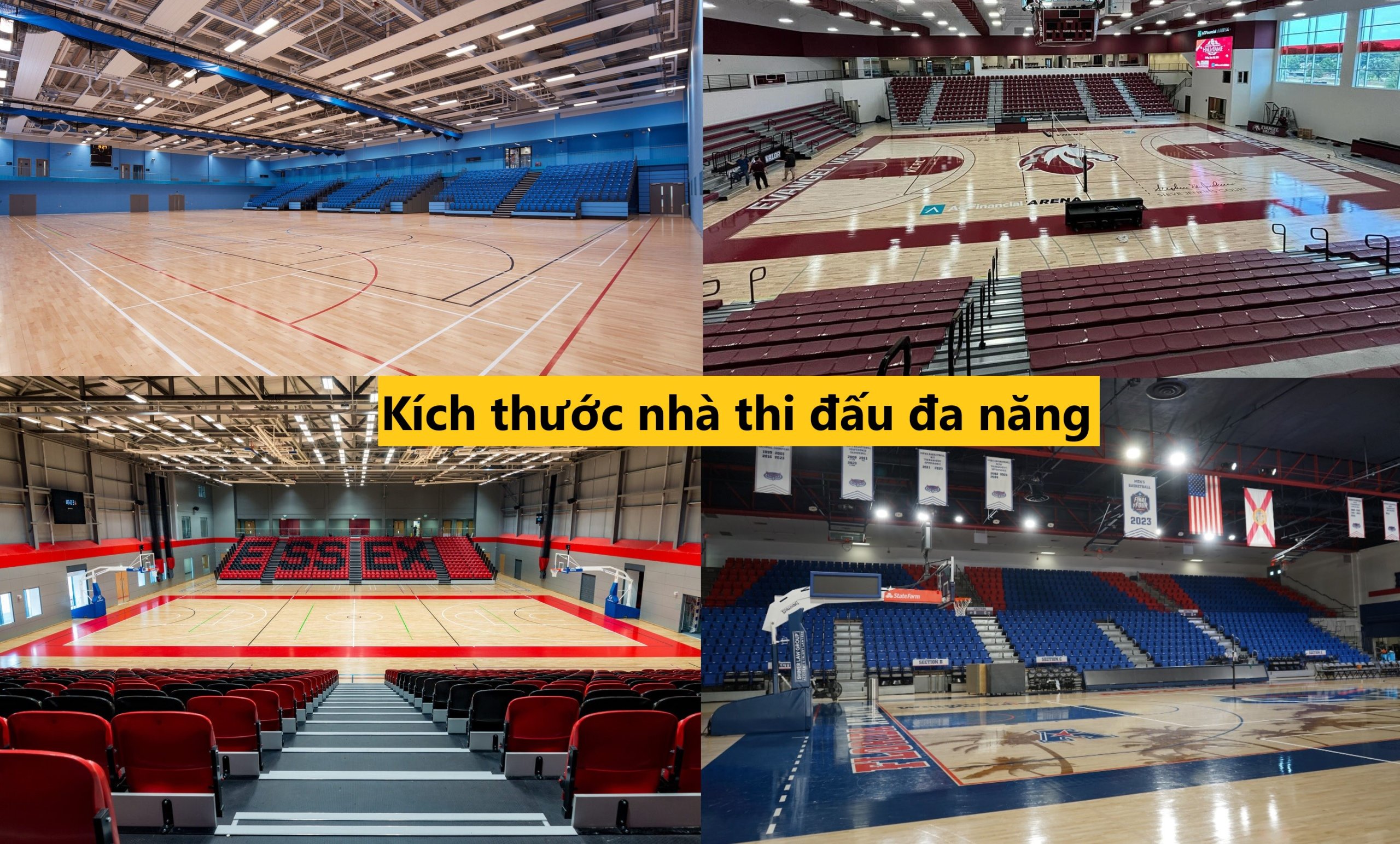 Kích thước nhà thi đấu đa năng