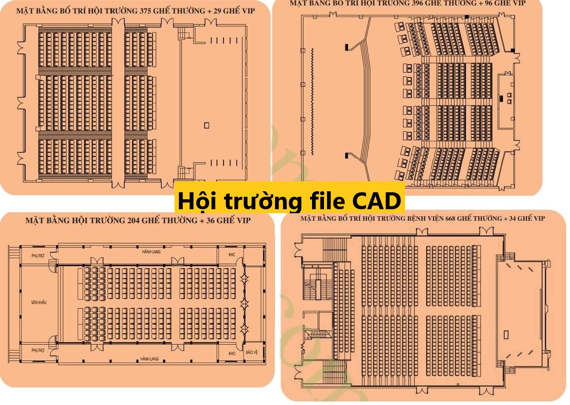 Hội trường file CAD