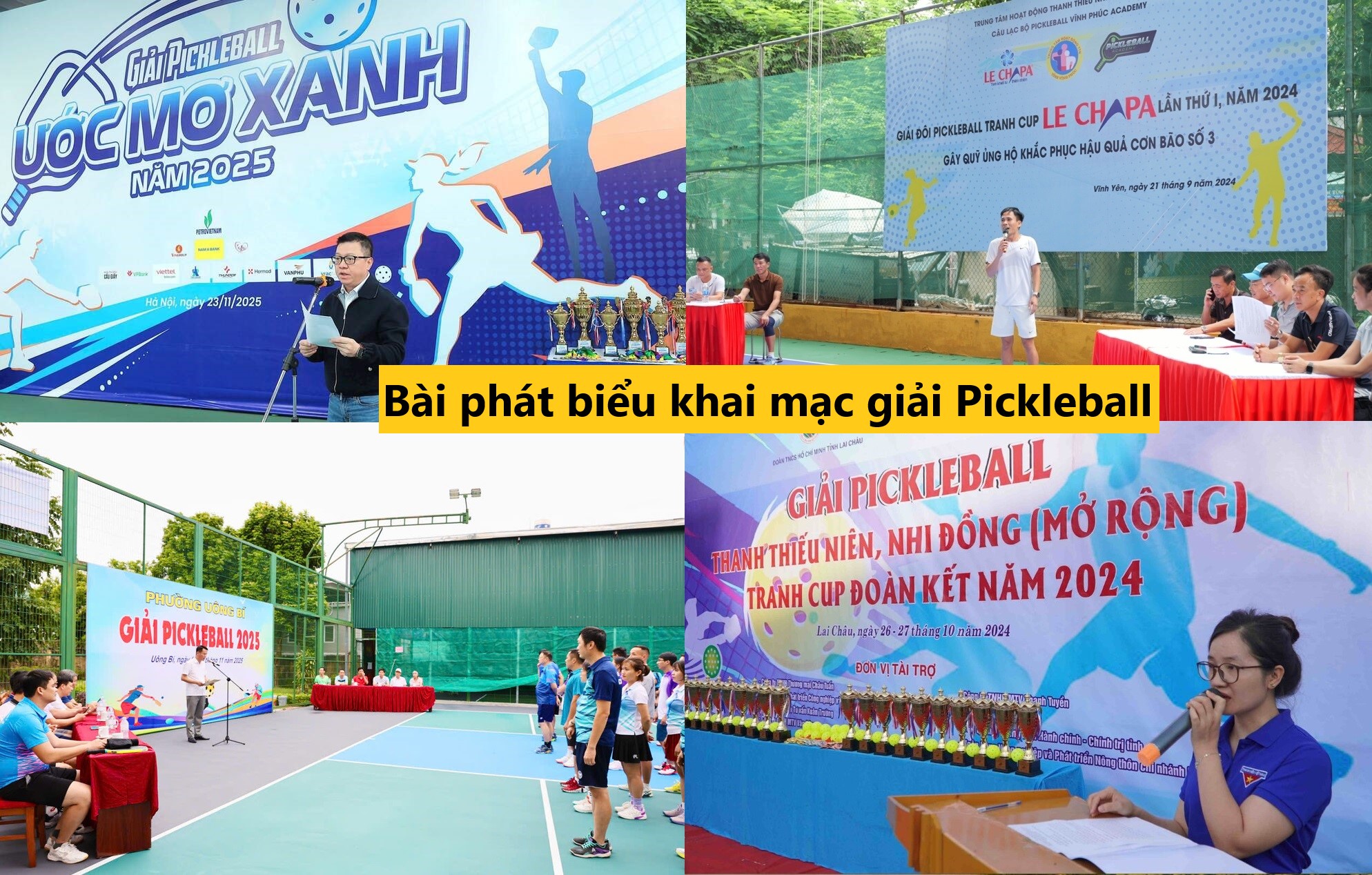 Bài phát biểu khai mạc giải Pickleball