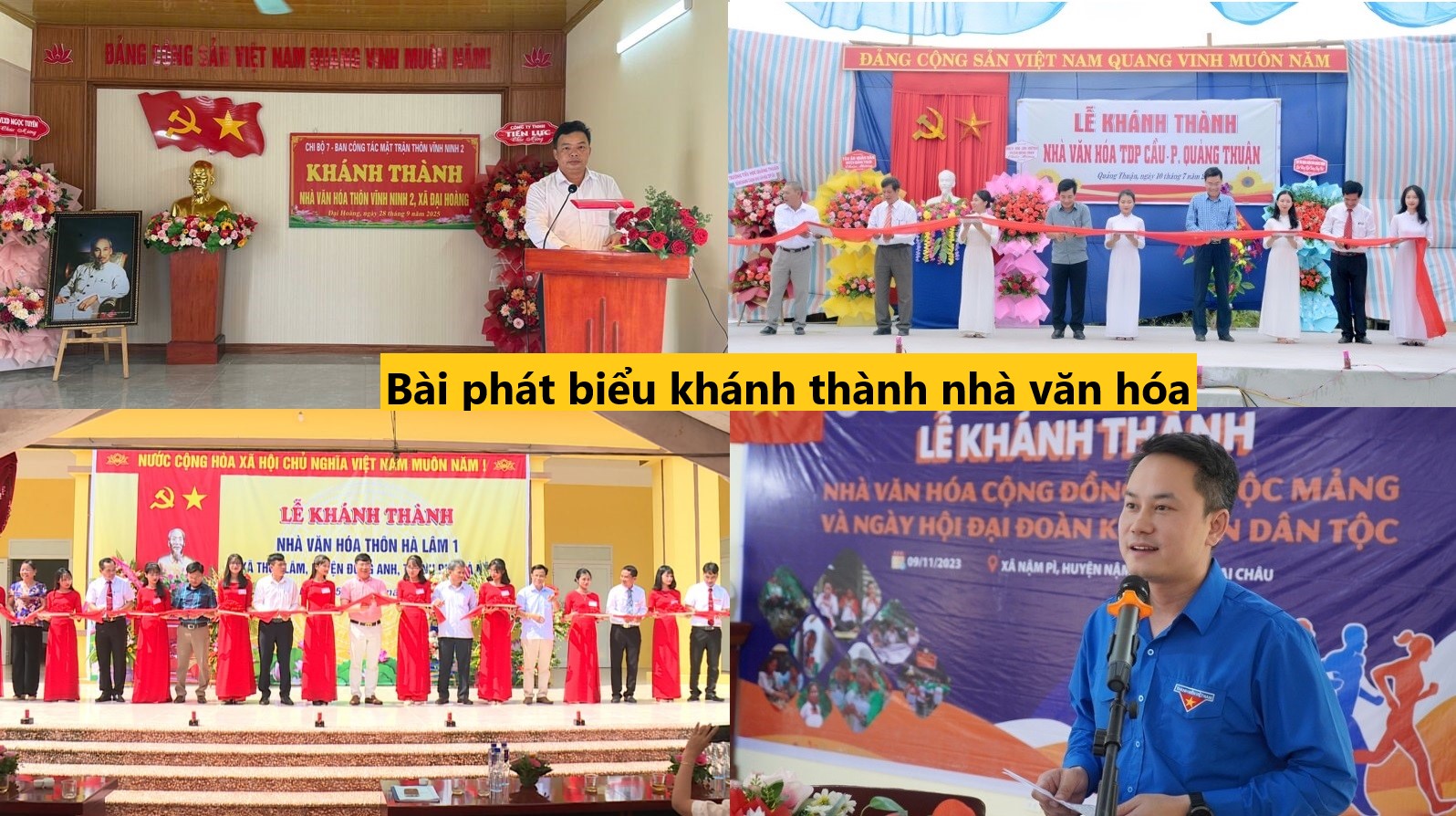  Bài phát biểu khánh thành nhà văn hóa 